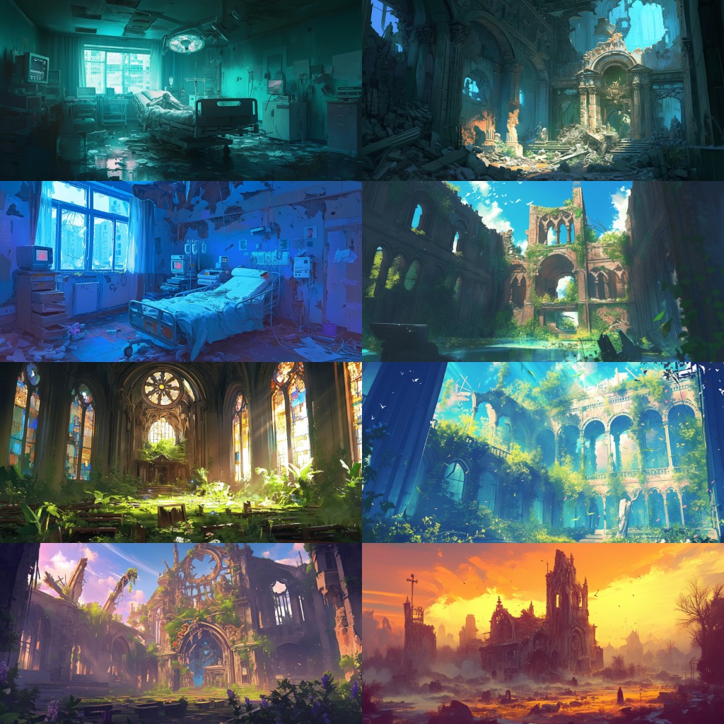 Post-apocalypse 355 background illustrations