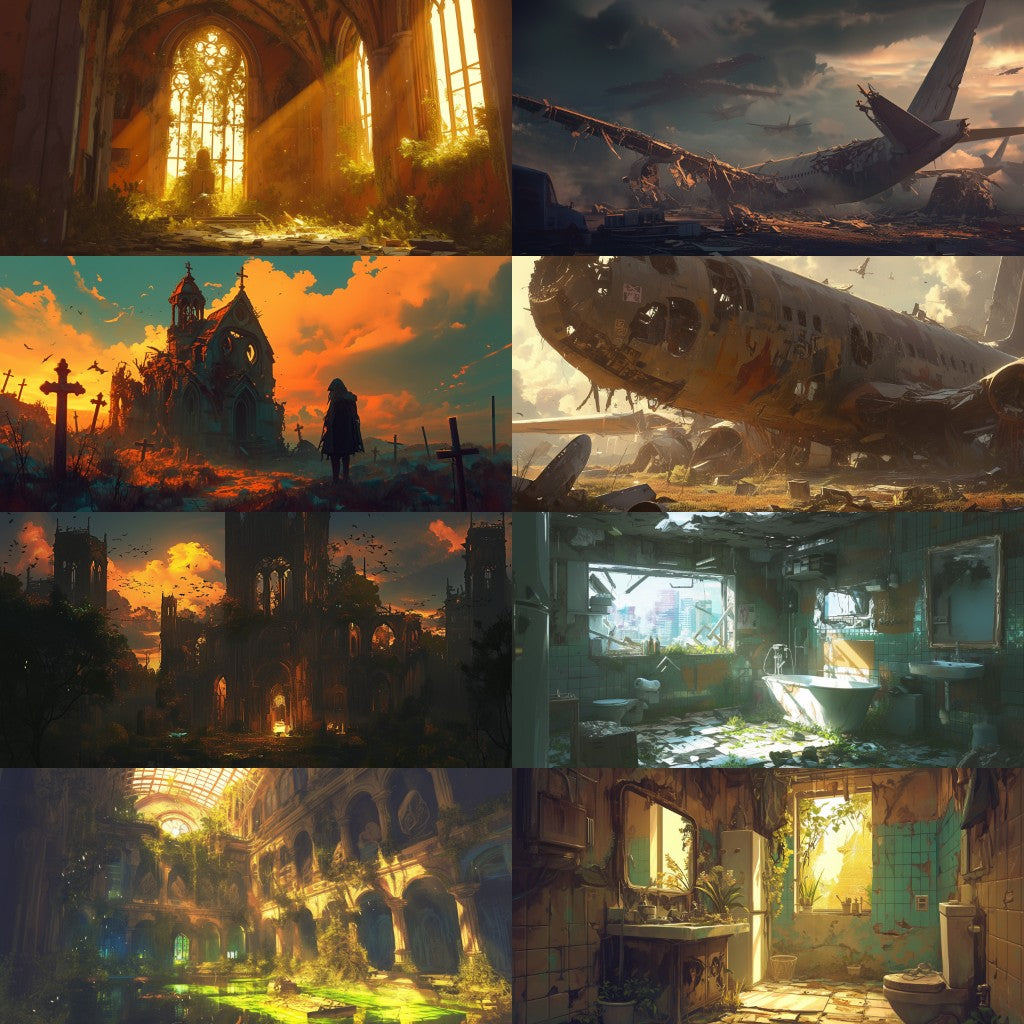 Post-apocalypse 355 background illustrations