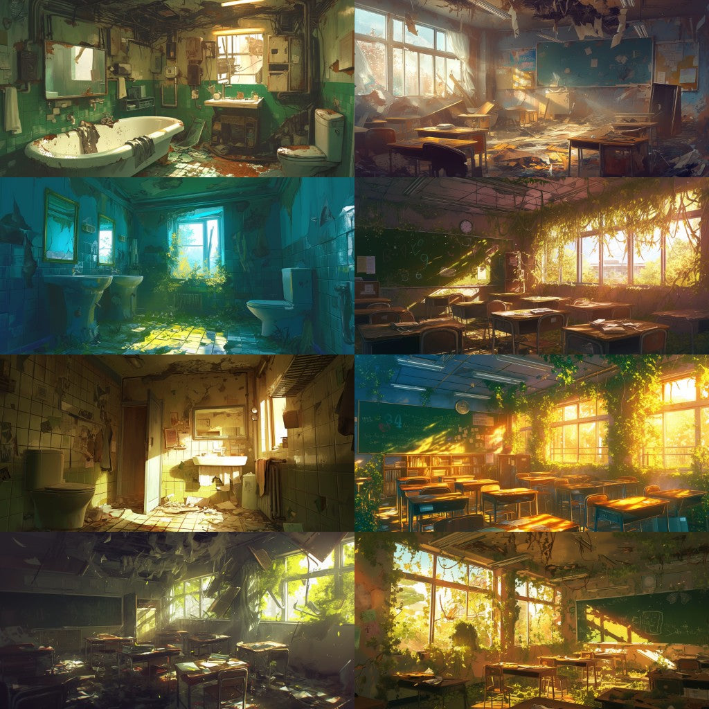 Post-apocalypse 355 background illustrations