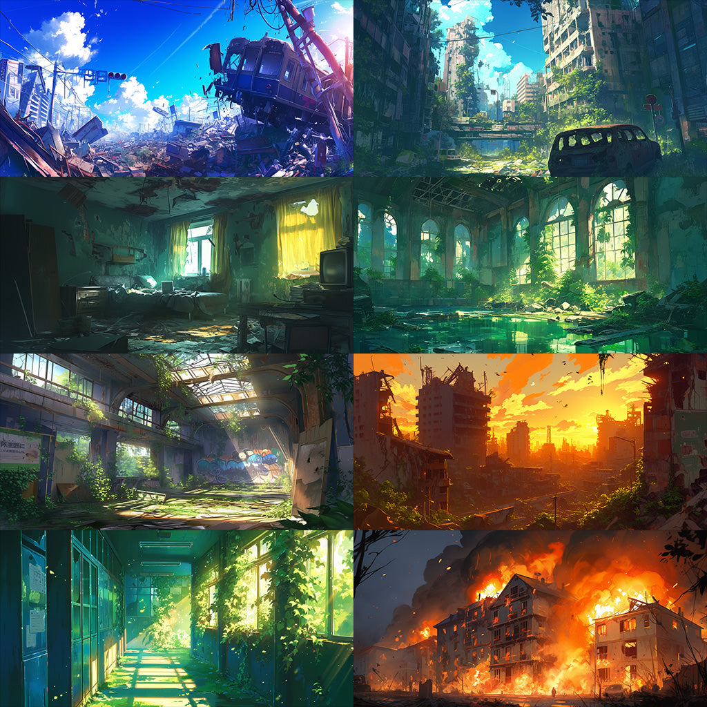 Post-apocalypse 355 background illustrations