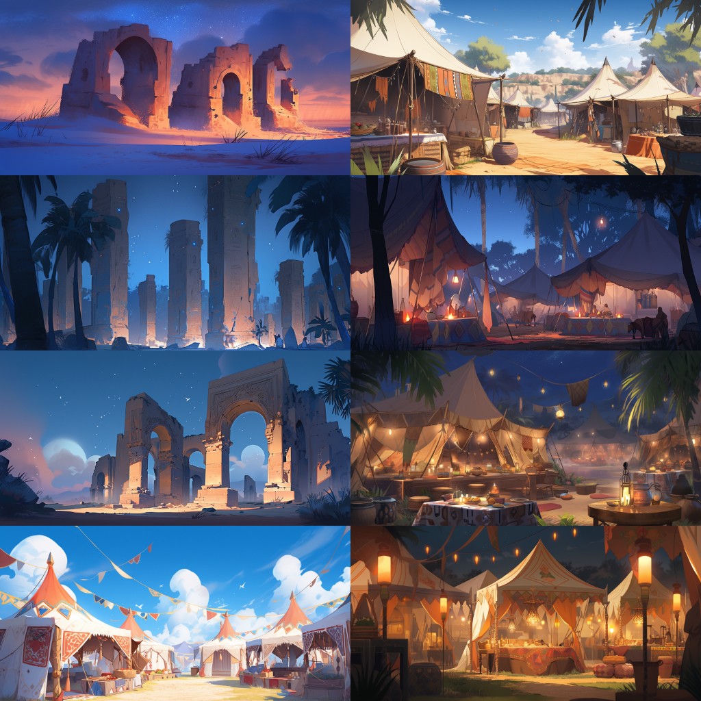 Arabian 220 background illustrations
