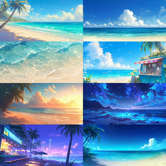 海滩 240 背景插图