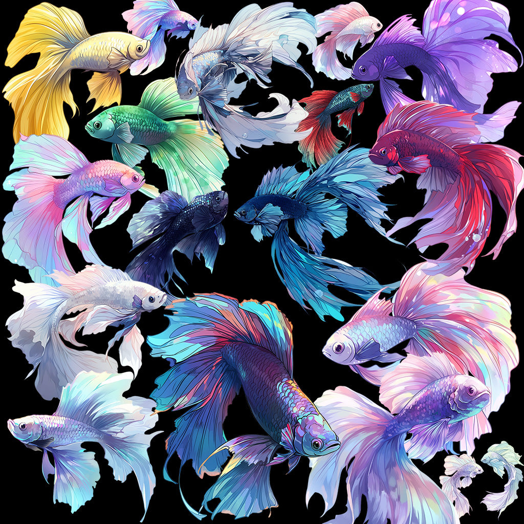 Betta Fish 50 Illustrations (Transparent PNG)