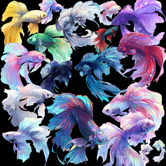 斗鱼 50 幅插图(透明 PNG)