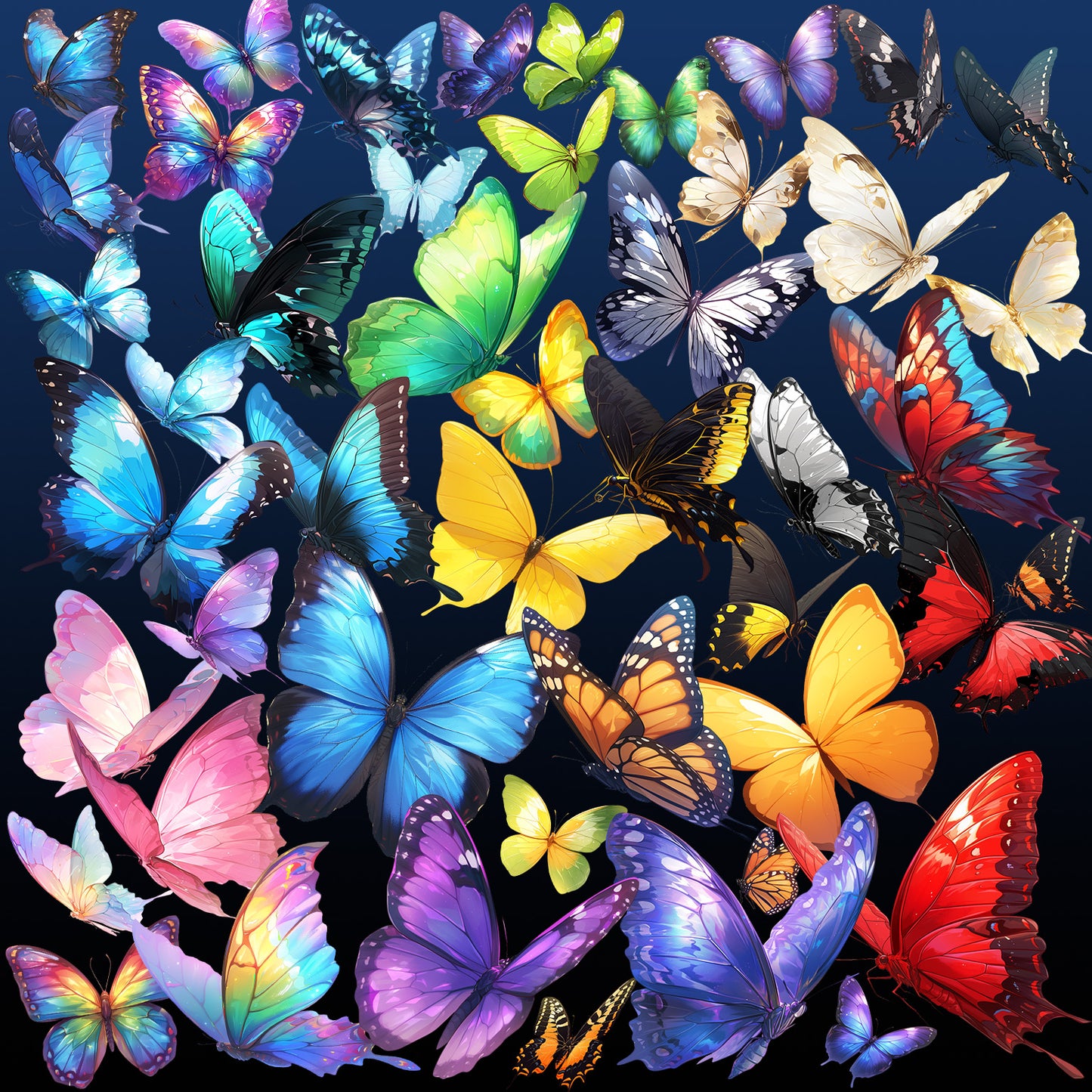 Butterfly 55 Illustrations (Transparent PNG)