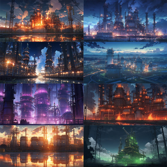 工业厂房 200 个背景插图