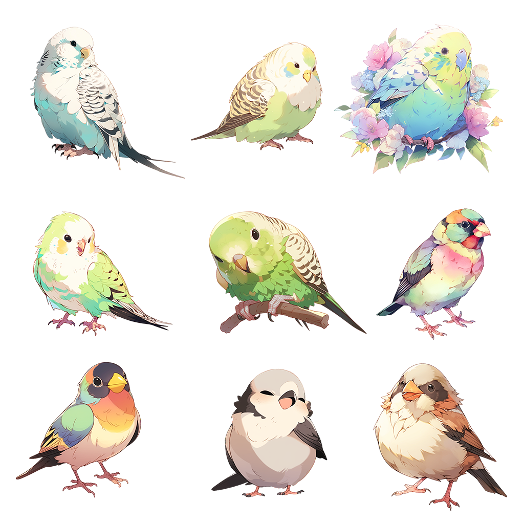 Bird 100 Illustrations (Transparent PNG)
