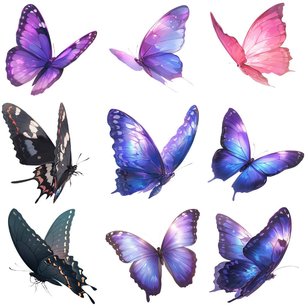 Butterfly 55 Illustrations (Transparent PNG)