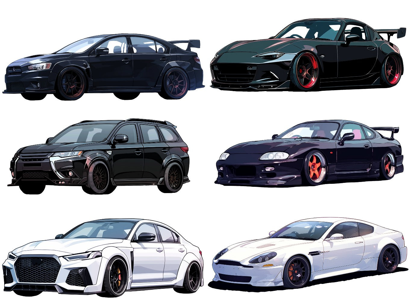 Car 50 Illustrations (Transparent PNG)