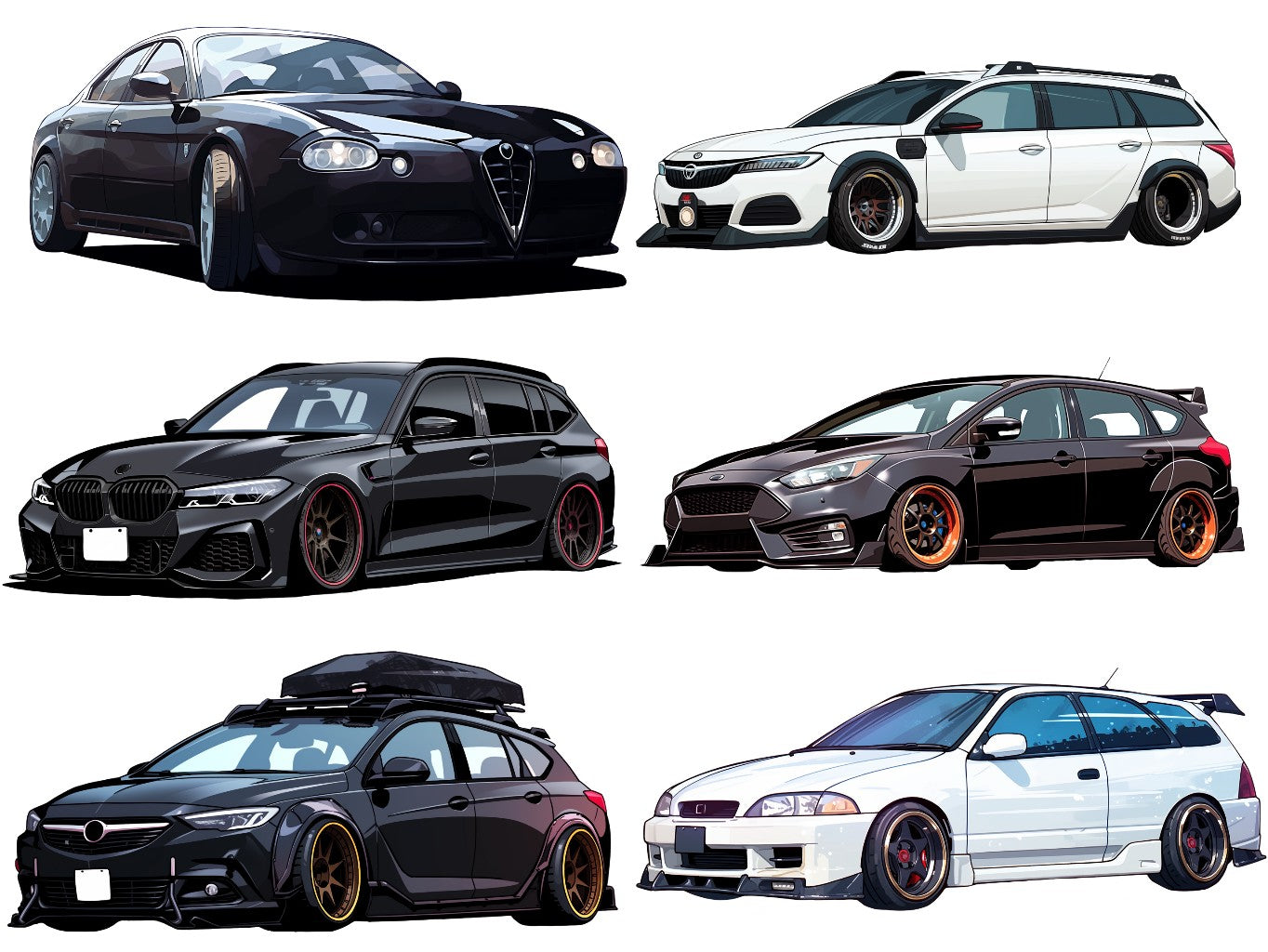 Car 50 Illustrations (Transparent PNG)