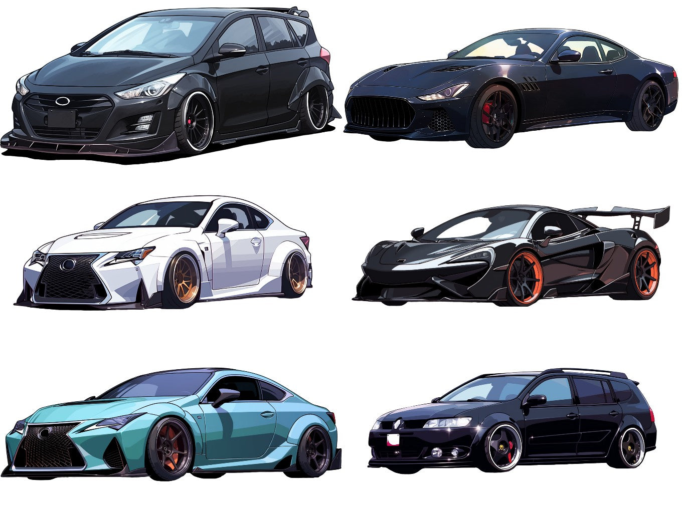 Car 50 Illustrations (Transparent PNG)