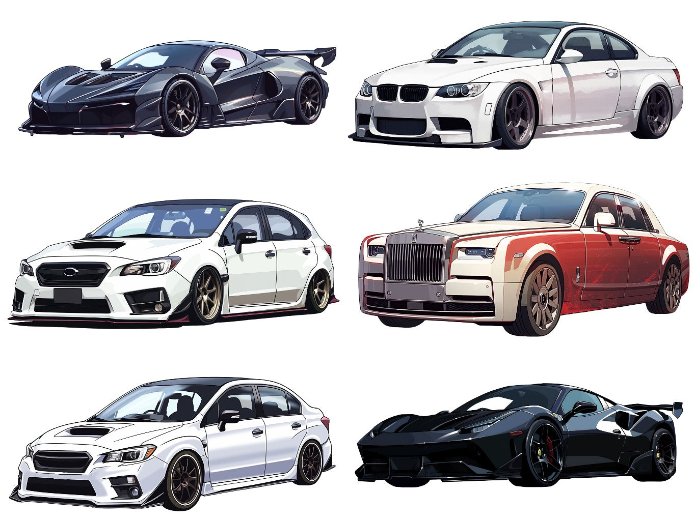 Car 50 Illustrations (Transparent PNG)