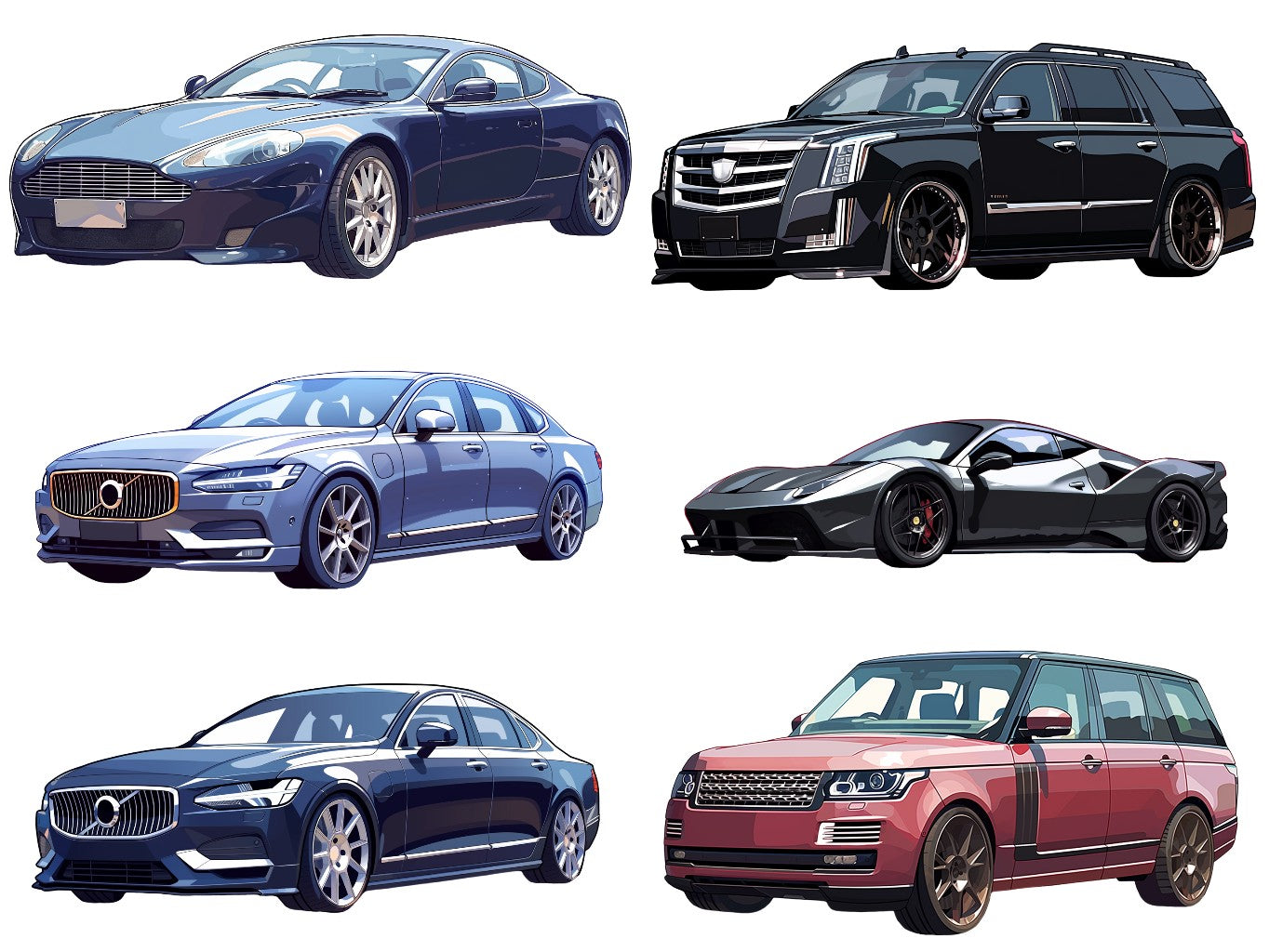 Car 50 Illustrations (Transparent PNG)