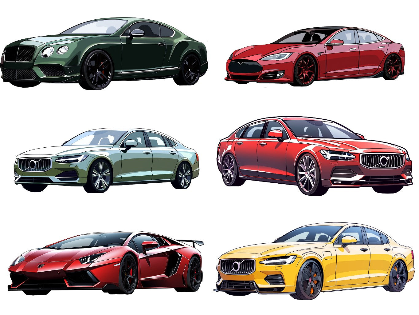 Car 50 Illustrations (Transparent PNG)