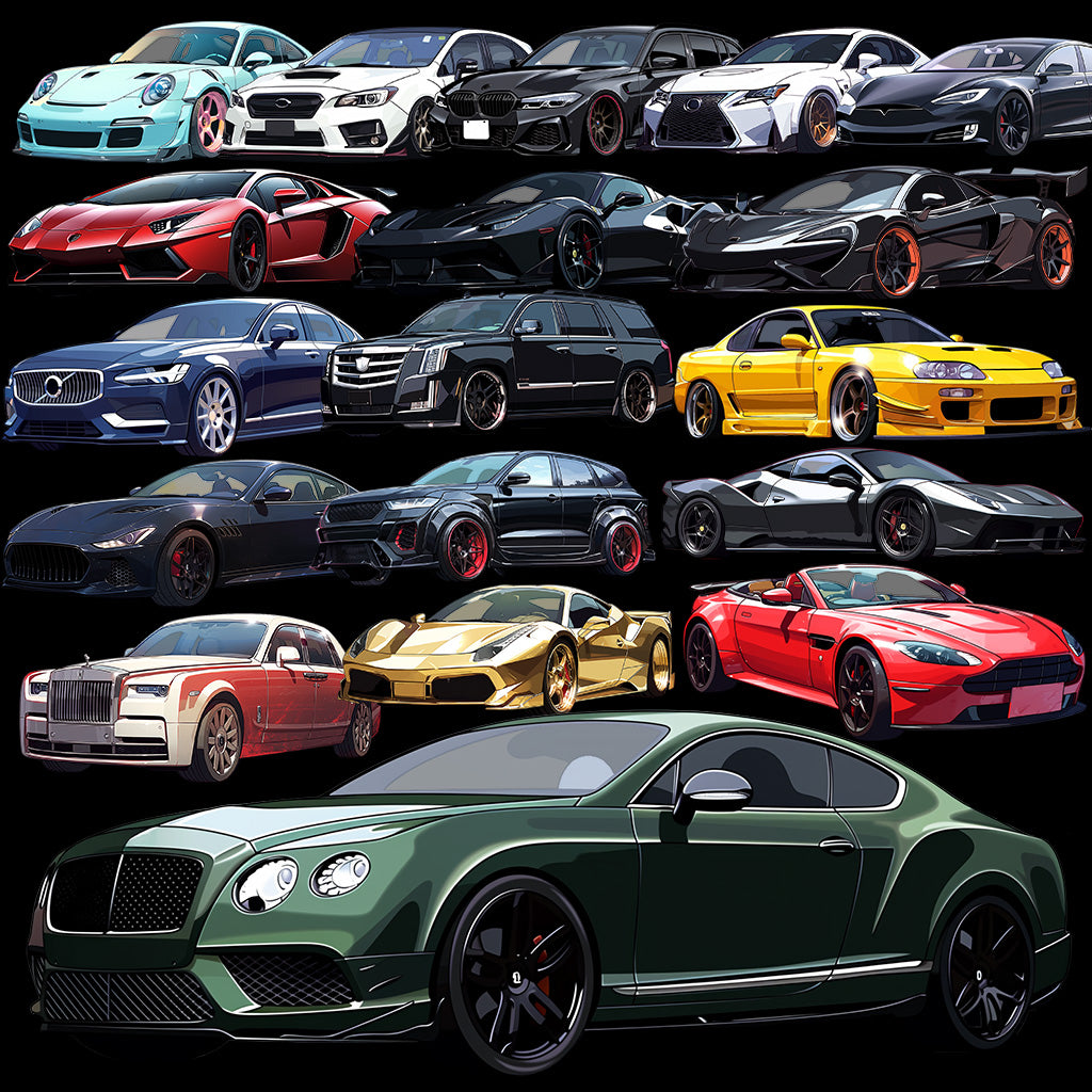 Car 50 Illustrations (Transparent PNG)