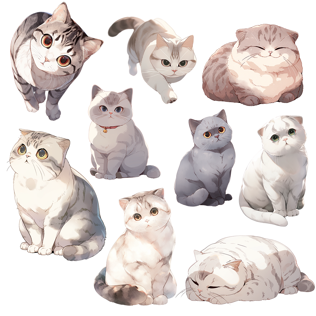 Cat 161 Illustrations (Transparent PNG)