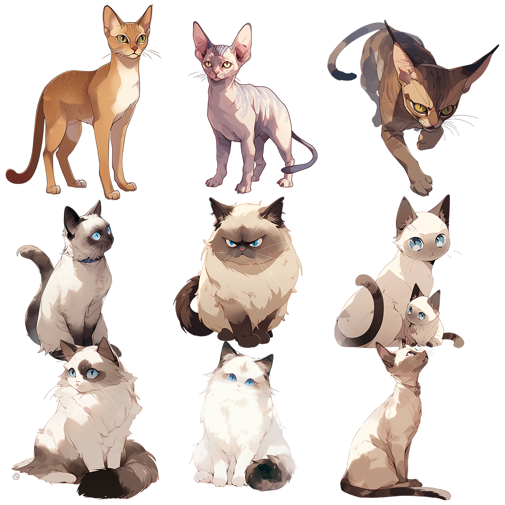 Cat 161 Illustrations (Transparent PNG)