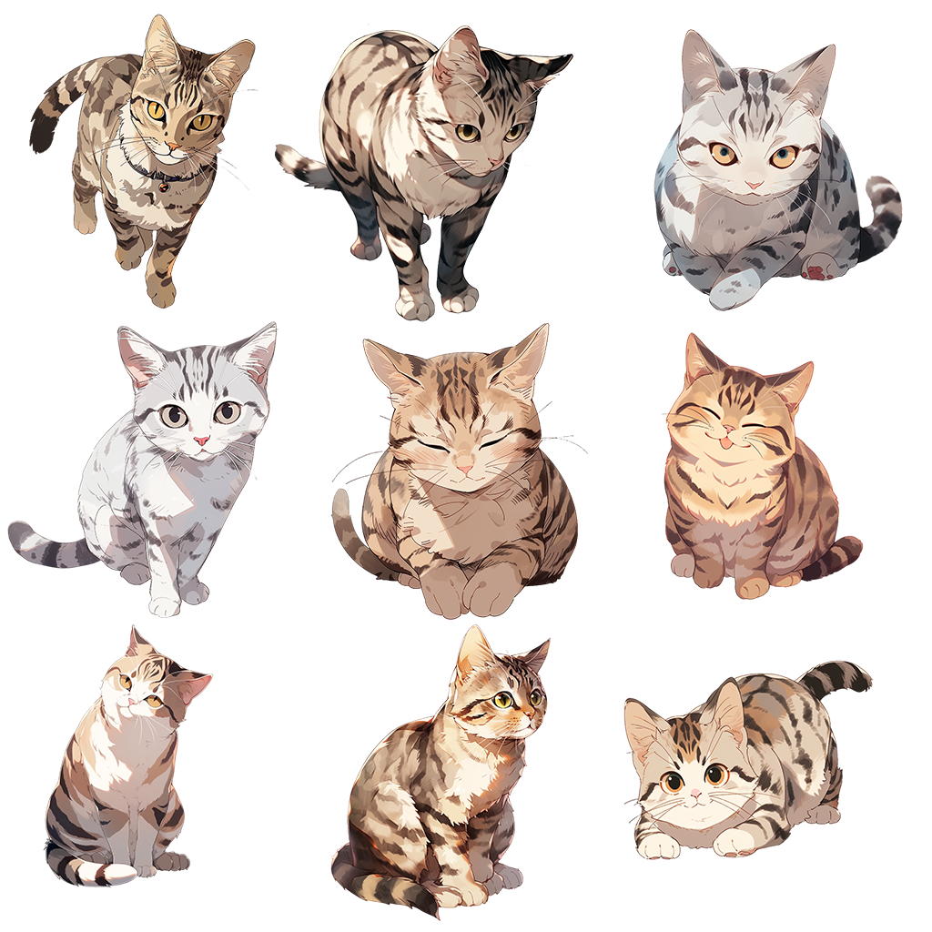 Cat 161 Illustrations (Transparent PNG)