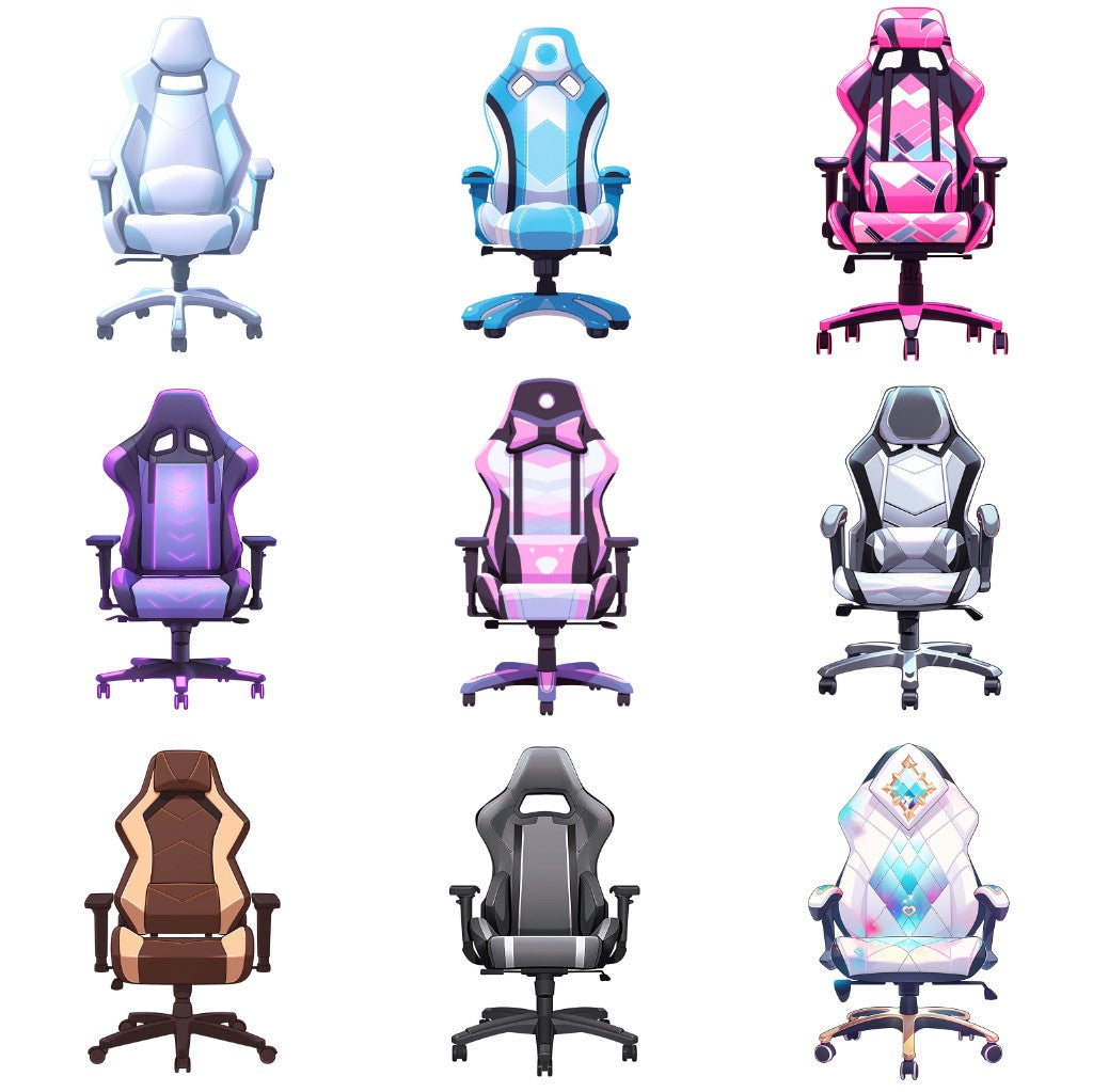 游戏椅 52 幅插图 (透明 PNG)