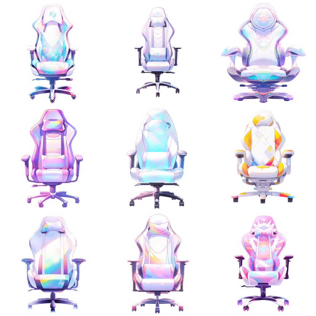 游戏椅 52 幅插图 (透明 PNG)