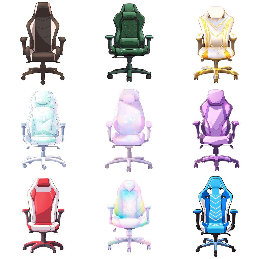 游戏椅 52 幅插图 (透明 PNG)