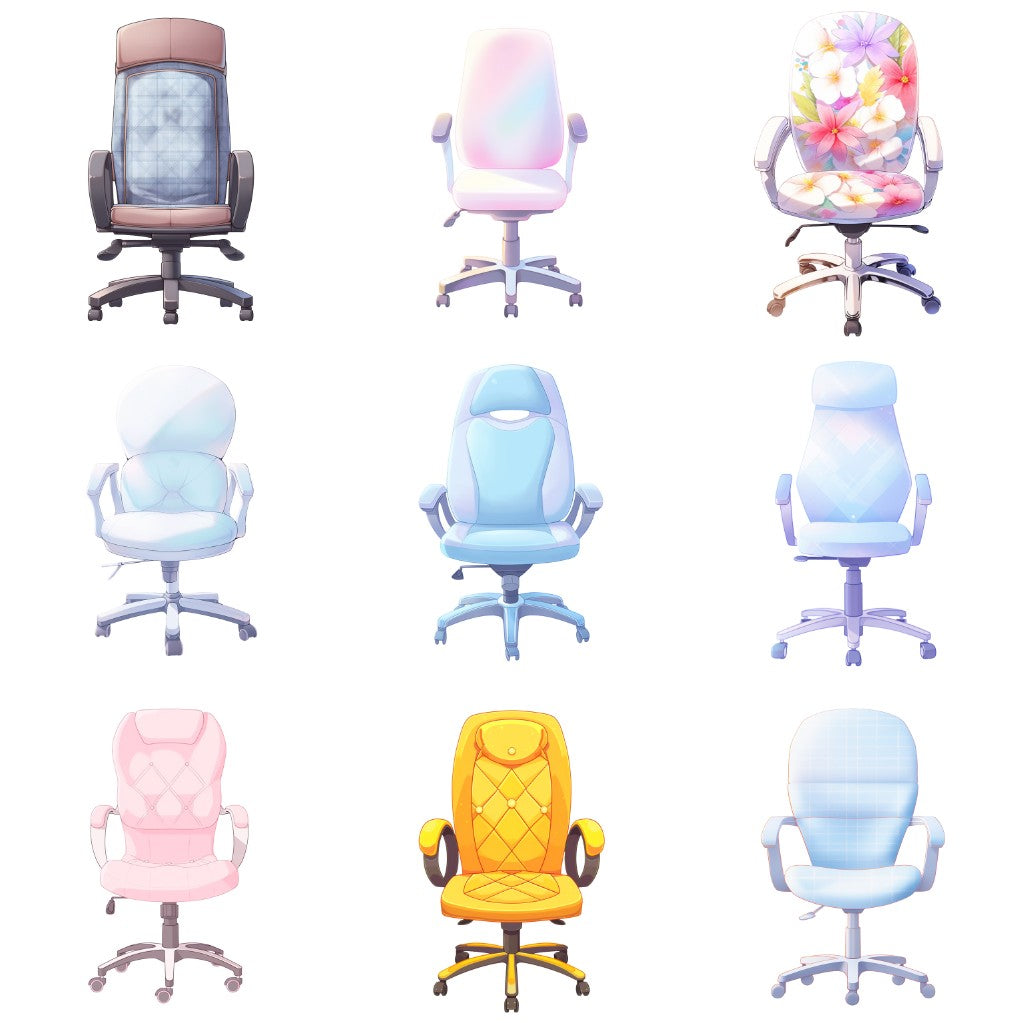 游戏椅 52 幅插图 (透明 PNG)