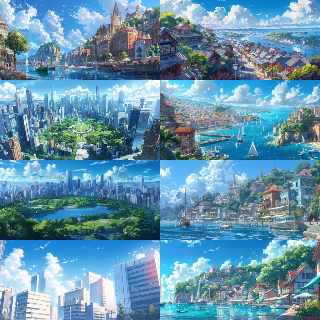 Cities 350 background illustrations
