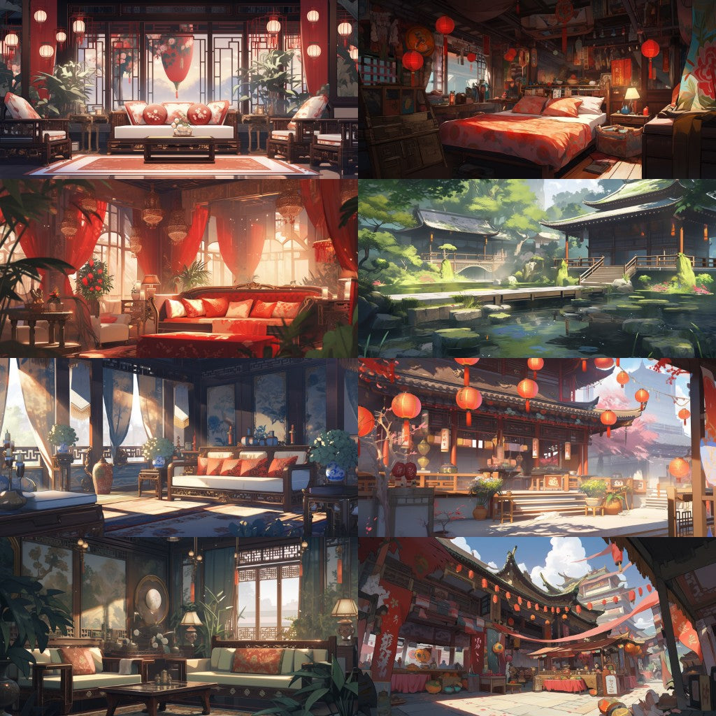 China 225 background illustrations