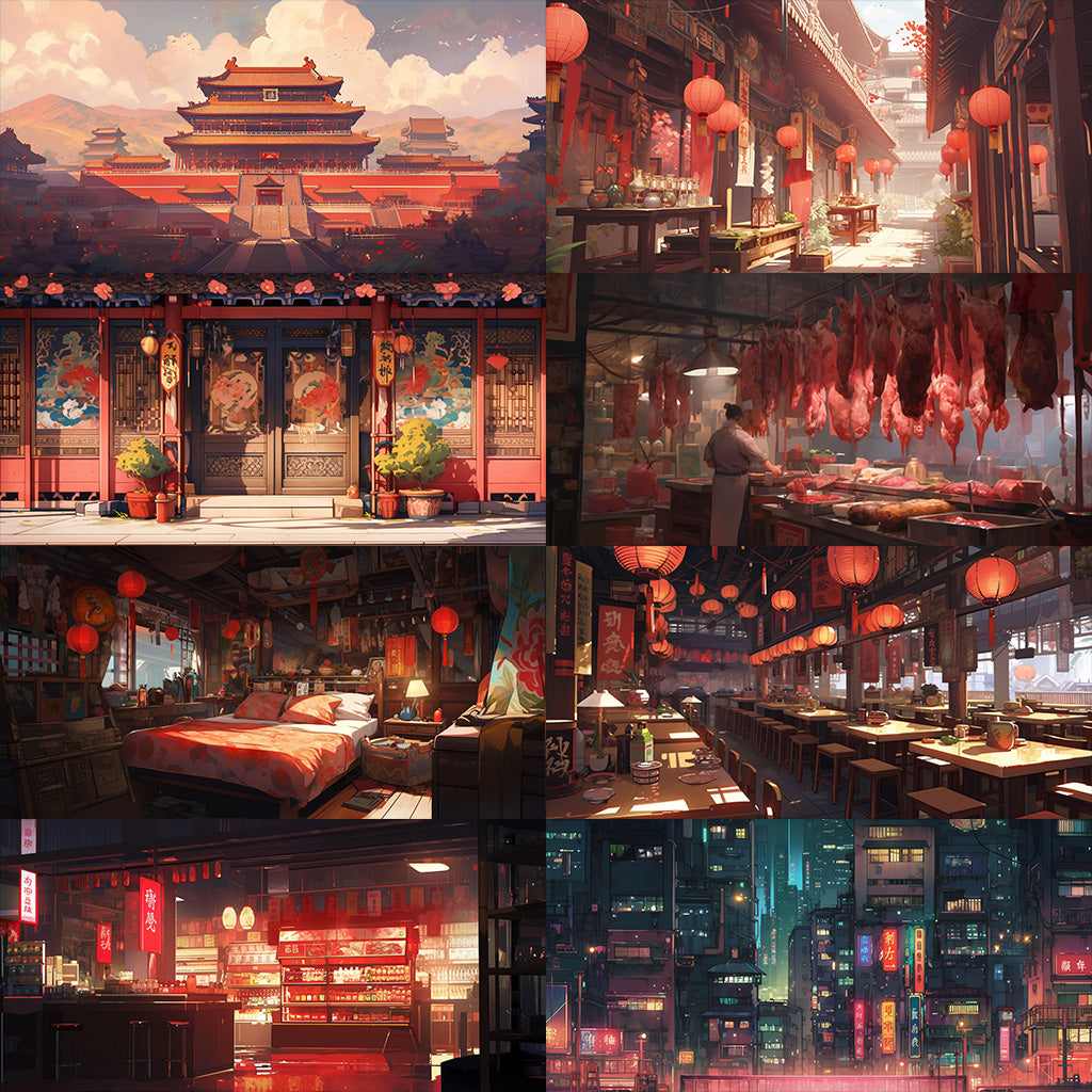 China 225 background illustrations