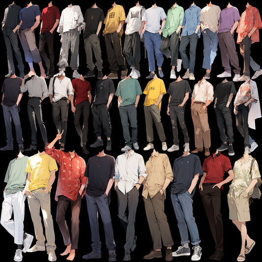 夏装50站立插图(男)