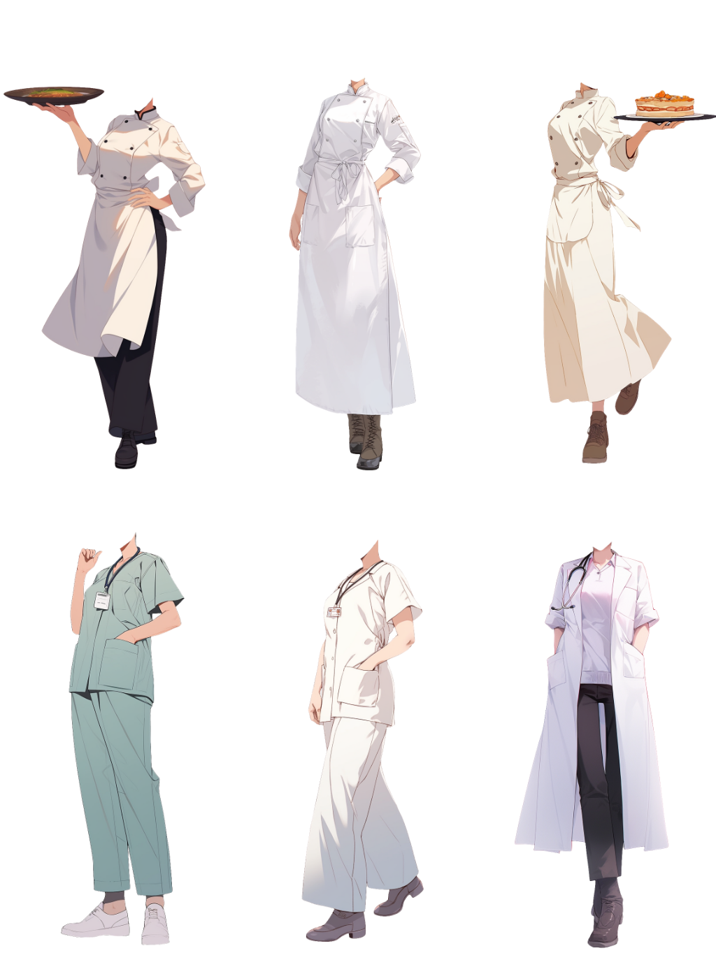Uniform 50 standing illustration (Female)
