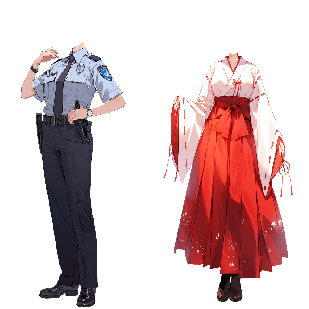 Uniform 50 standing illustration (Female)
