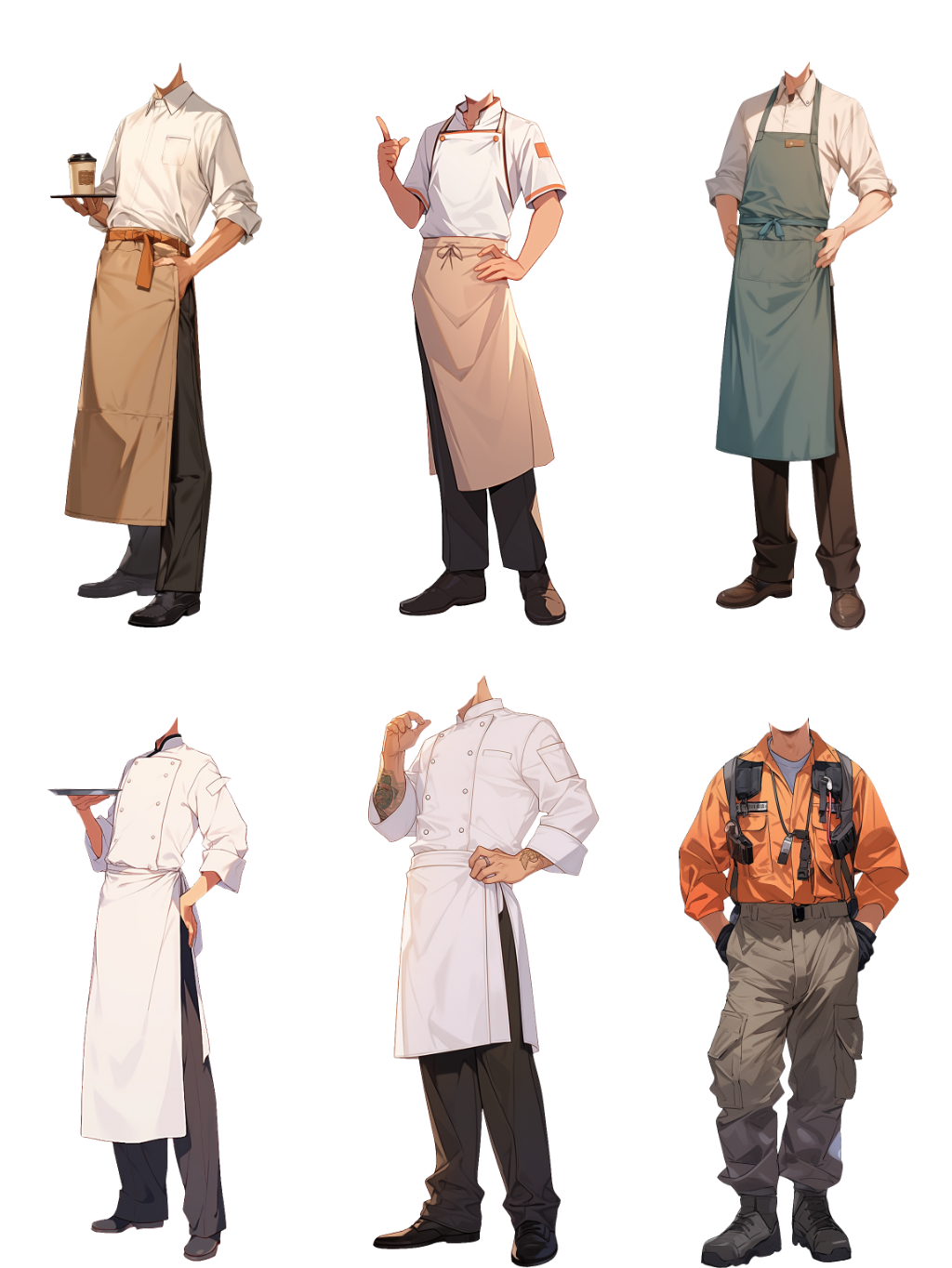 Uniform 50 standing illustration (Male)