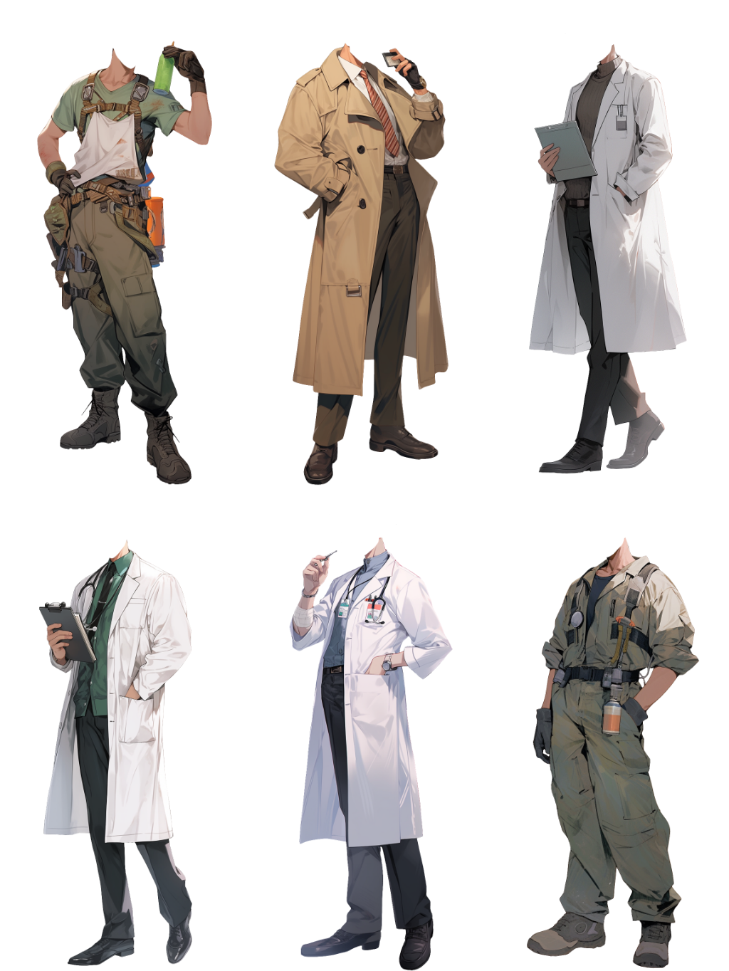 Uniform 50 standing illustration (Male)