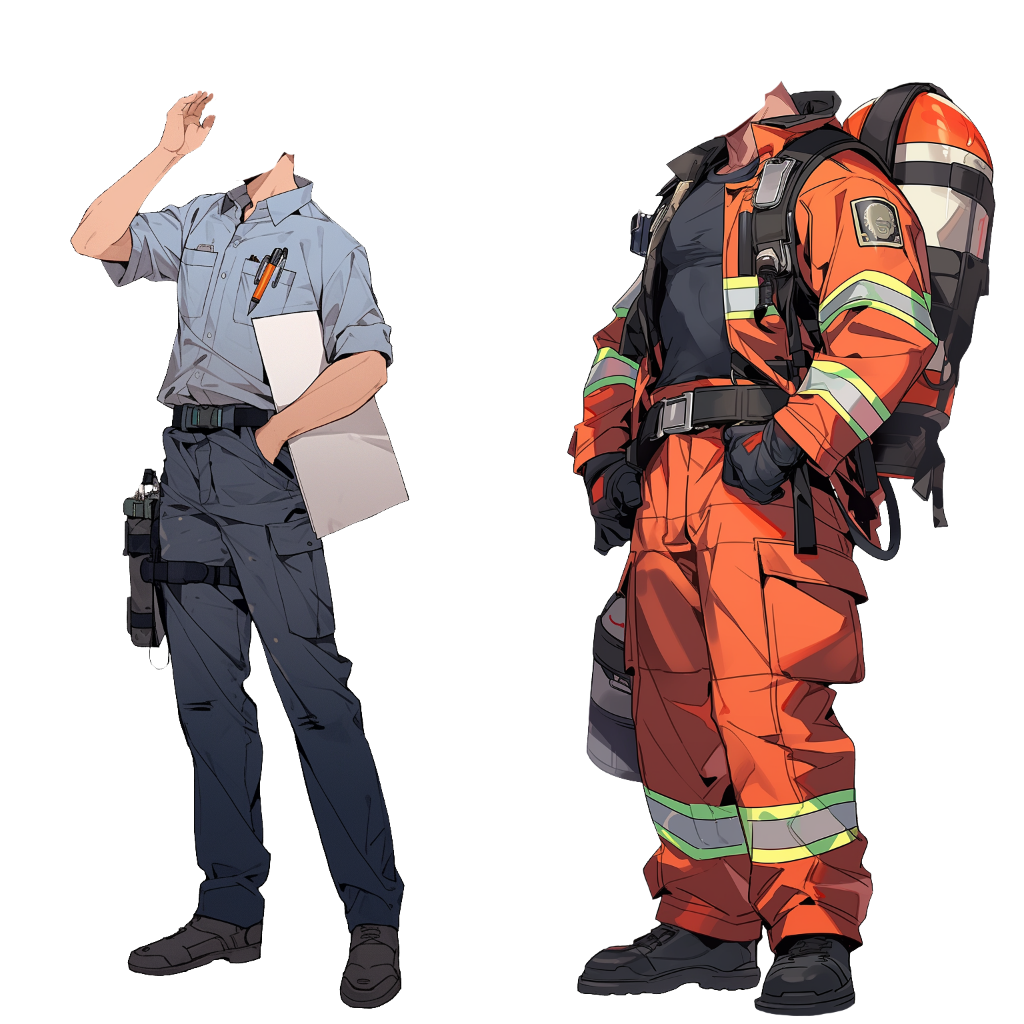 Uniform 50 standing illustration (Male)