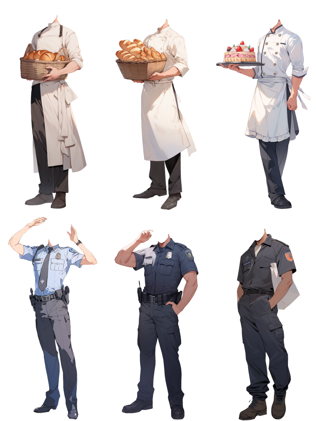 Uniform 50 standing illustration (Male)