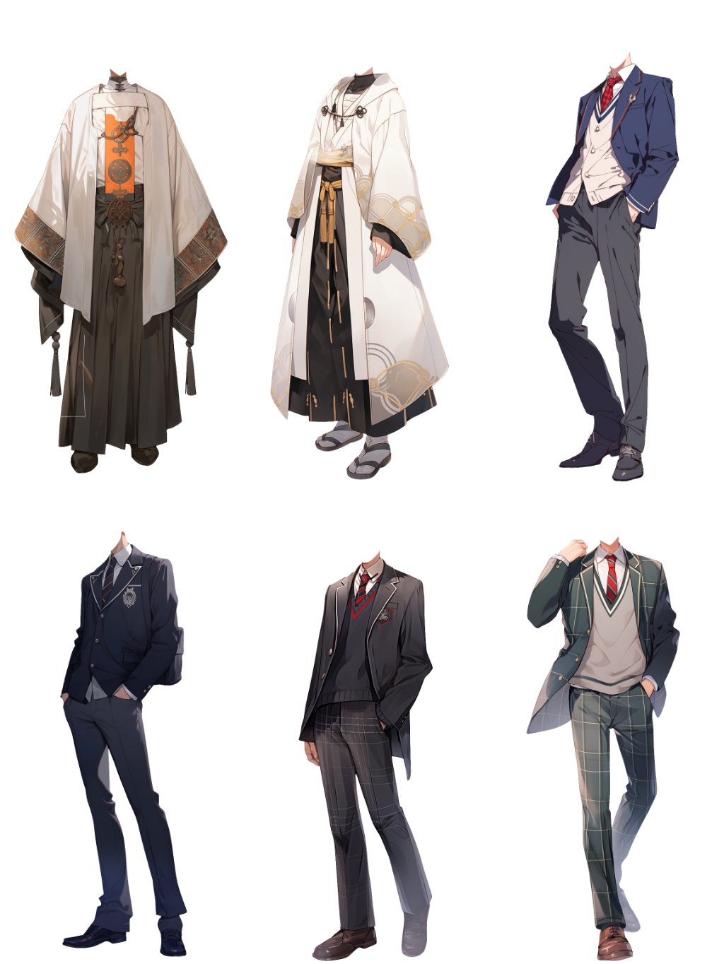 Uniform 50 standing illustration (Male)