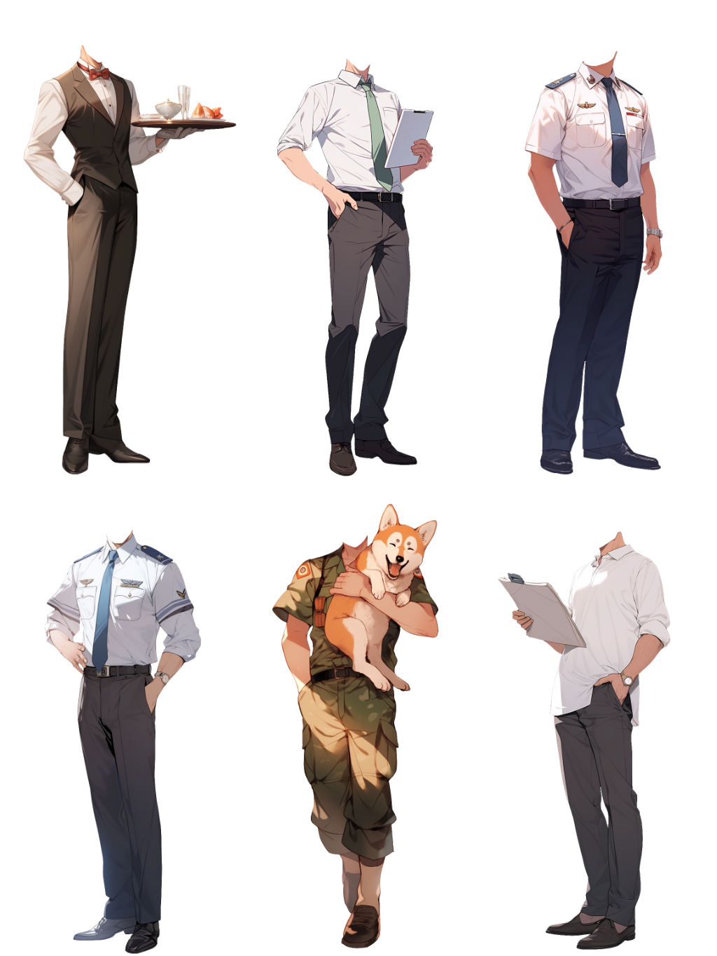 Uniform 50 standing illustration (Male)