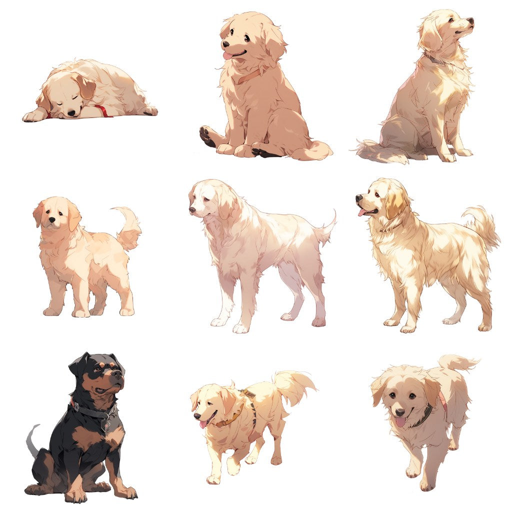 Dog 113 Illustrations (Transparent PNG)