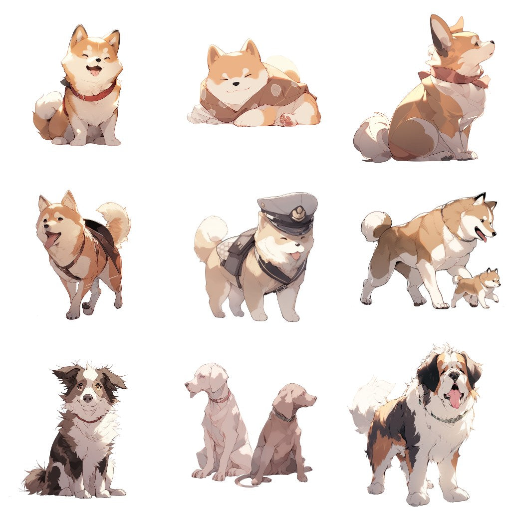 Dog 113 Illustrations (Transparent PNG)