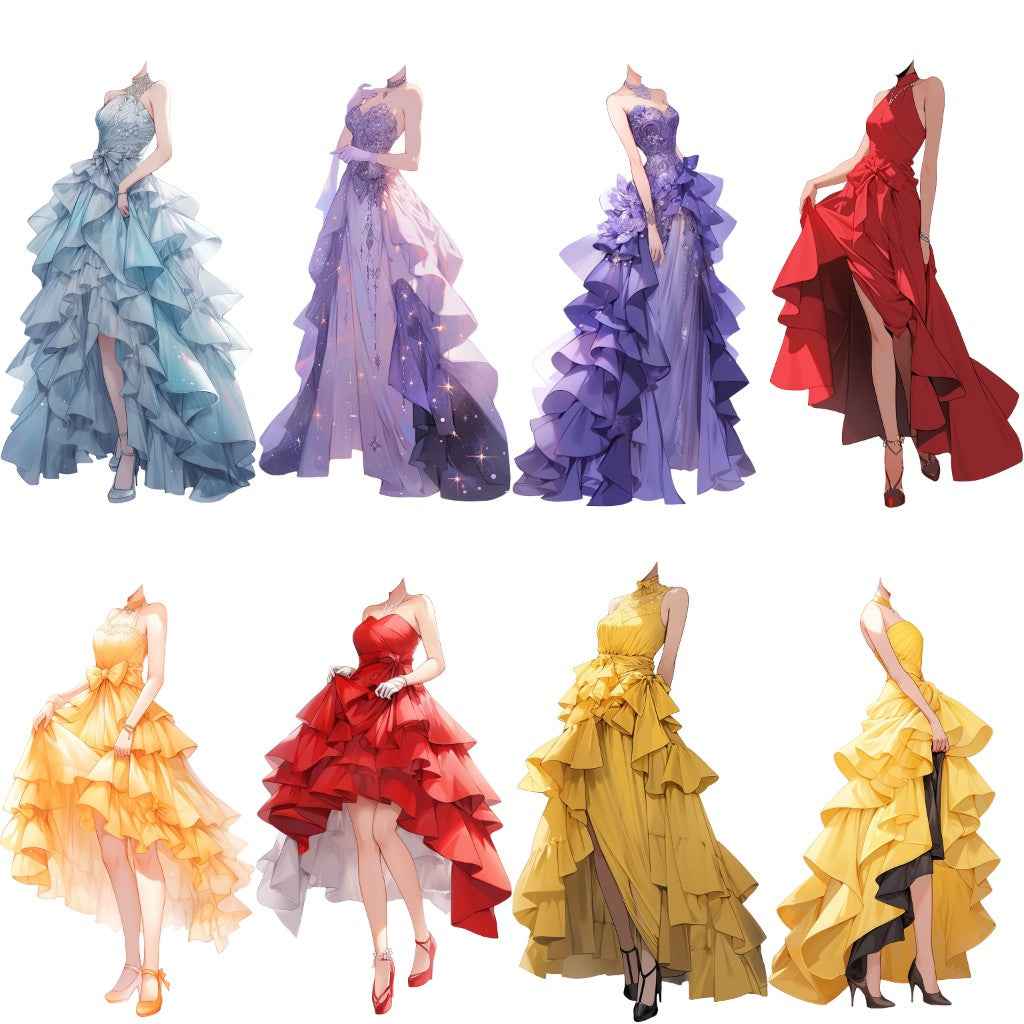 Dress 50 standing illustration (Female)