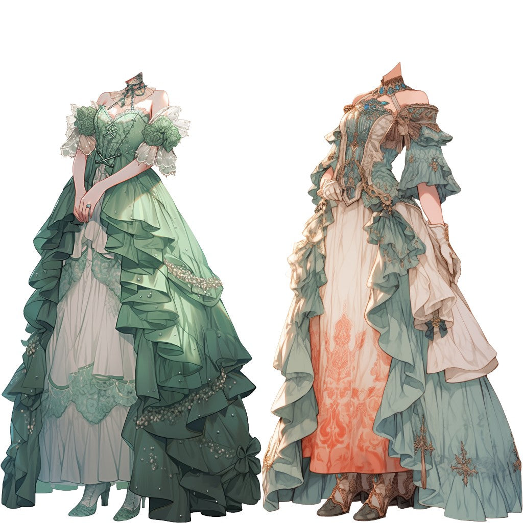 Dress 50 standing illustration (Female)