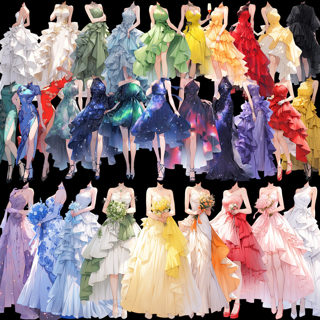 Dress 50 standing illustration (Female)