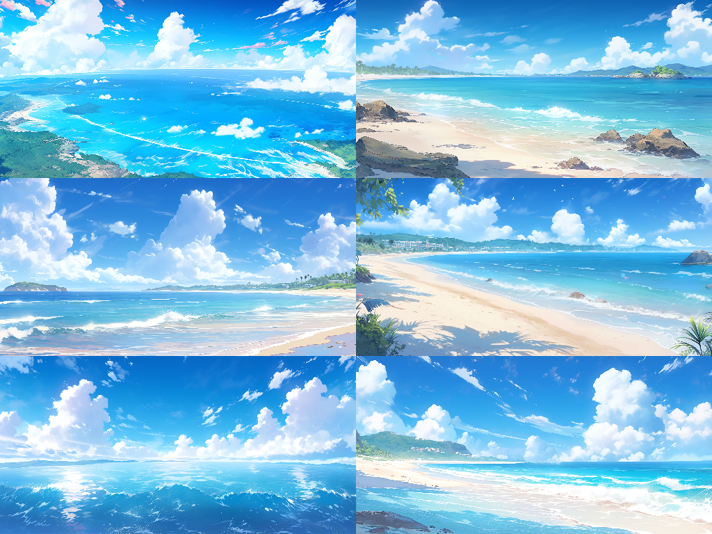 Distant view 100 background illustrations