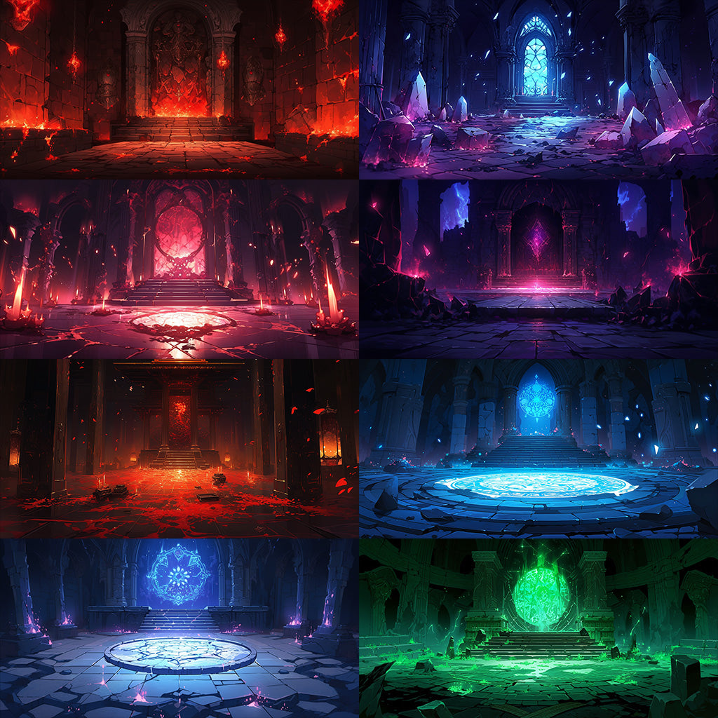 Dungeon 150 background illustrations