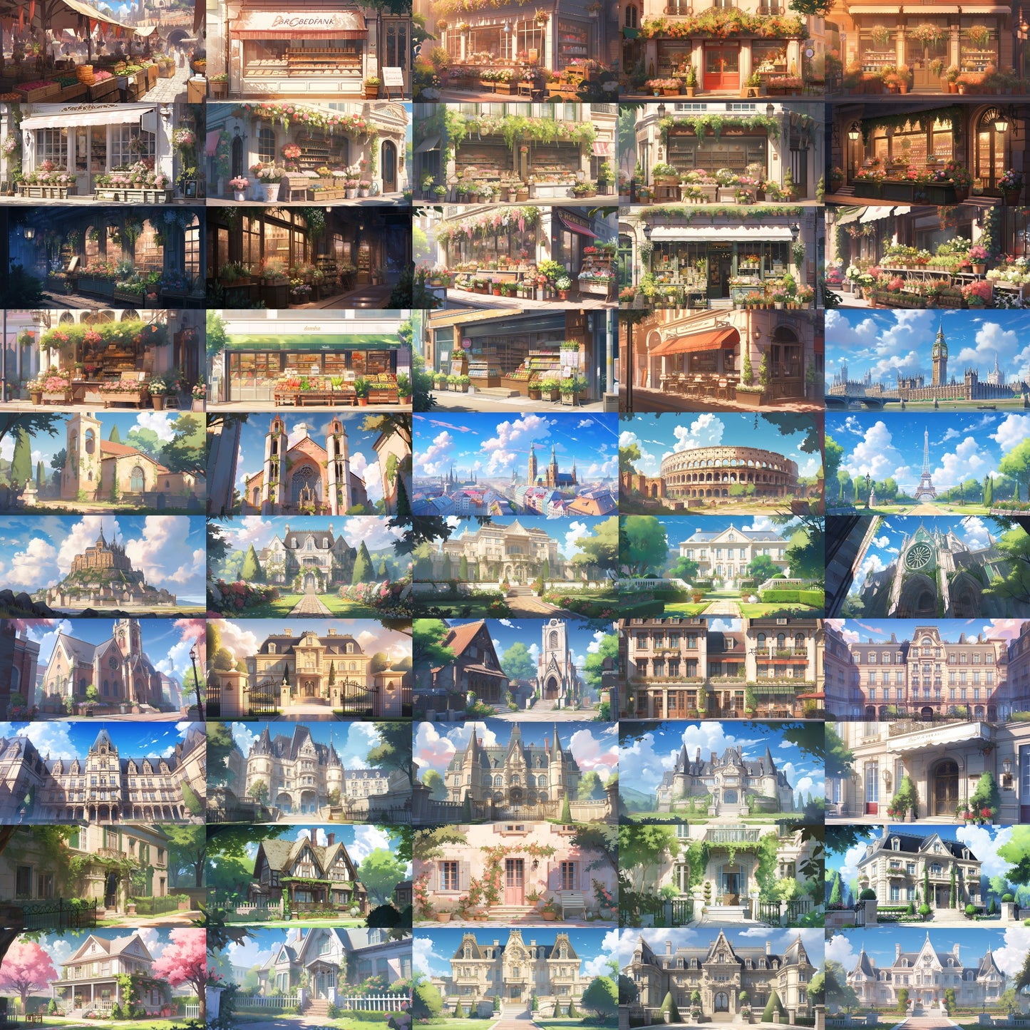 European Landscapes 262 background illustrations
