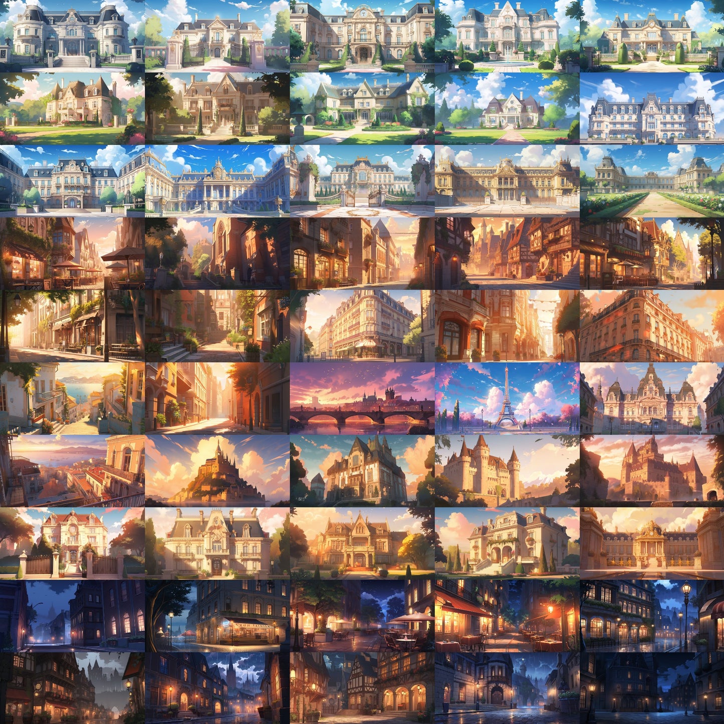 European Landscapes 262 background illustrations