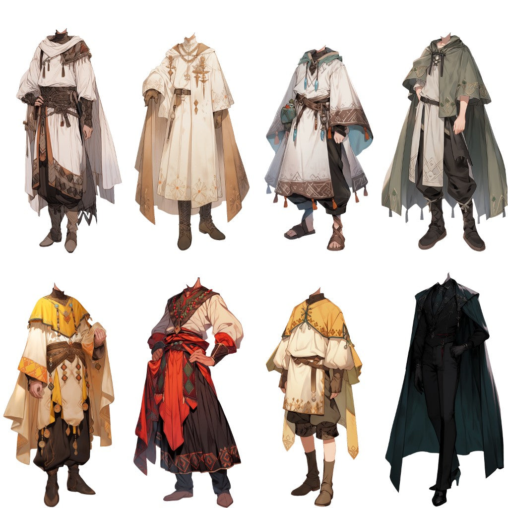 Fantasy 50 standing illustration (Male)