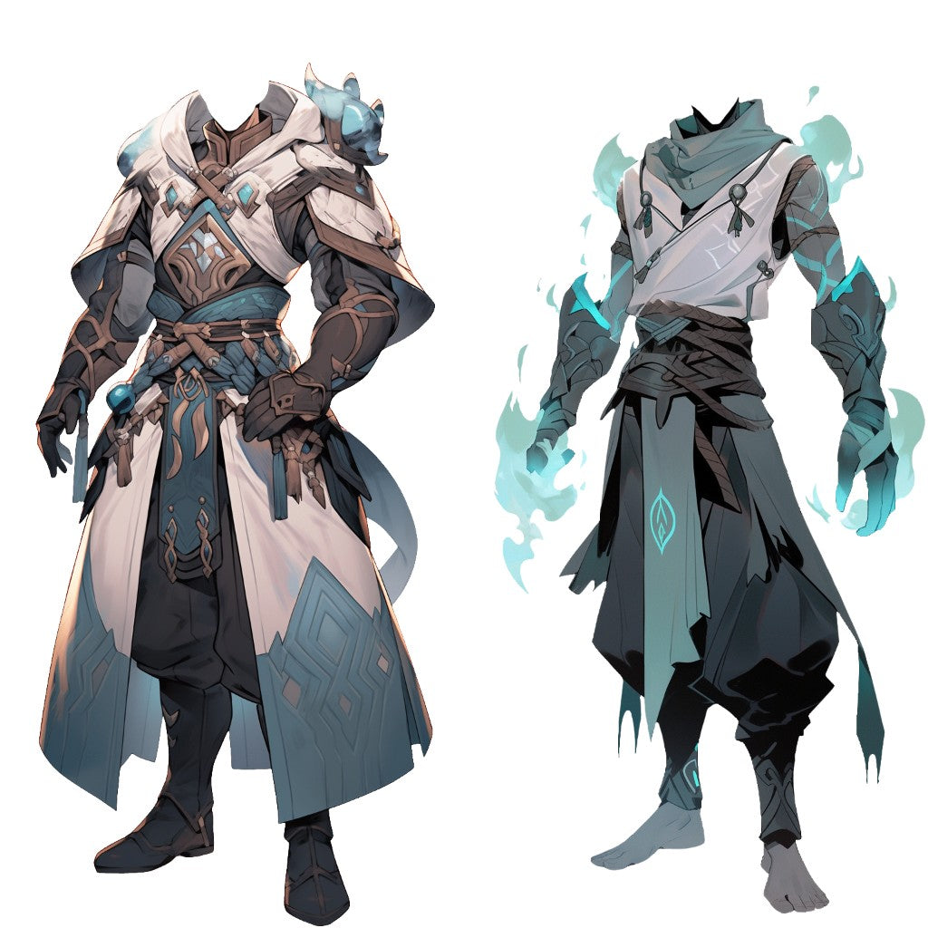 Fantasy 50 standing illustration (Male)