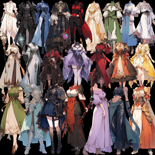 幻想50站姿插图(女)